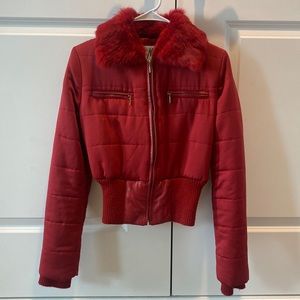 Red Cropped Coat